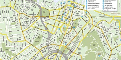 Карта центра города Окленд